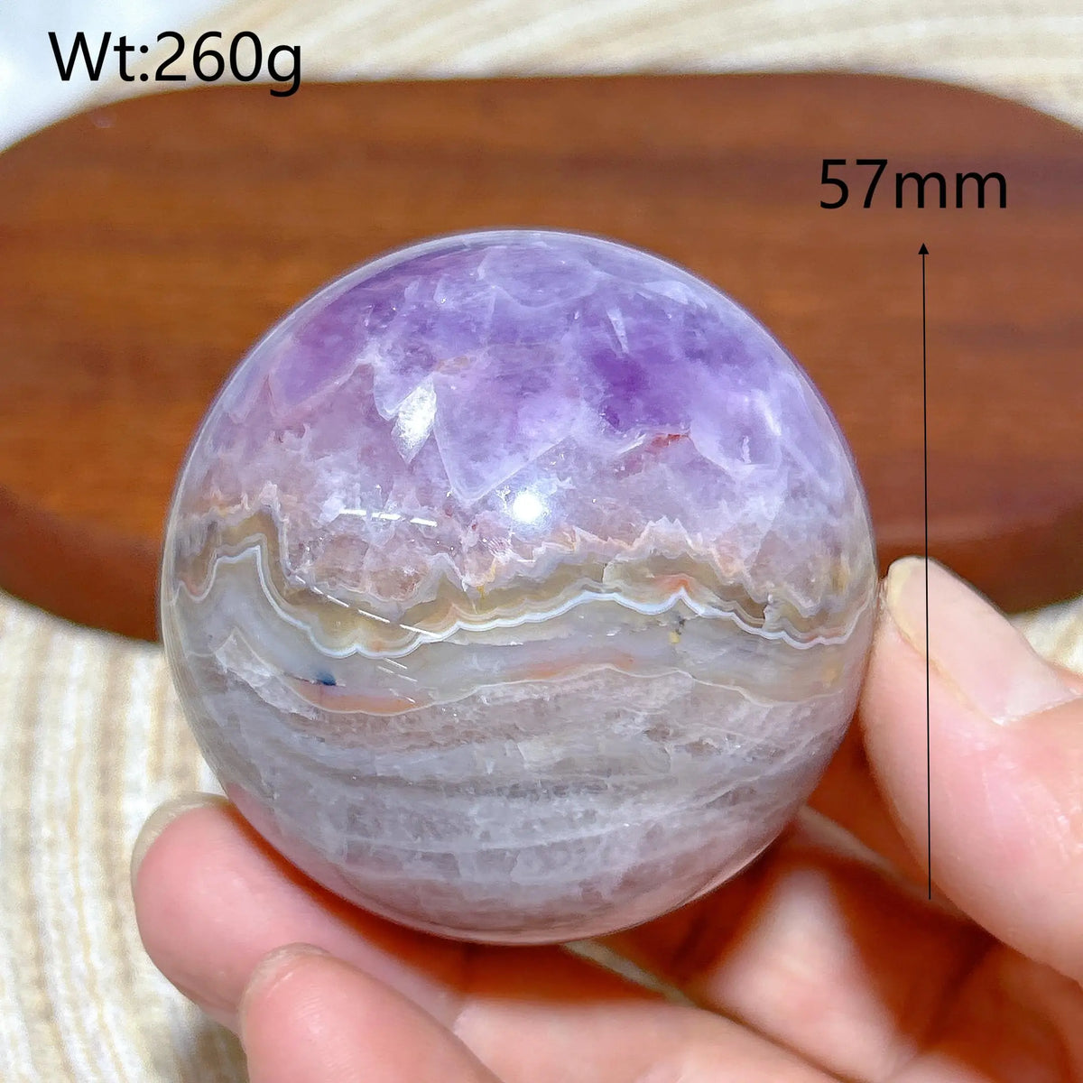 Natural Crystal Amethyst With Agate Sphere Polished Ball High Quality Healing Gemstones Home Decorations Room Decor Mineral Gift