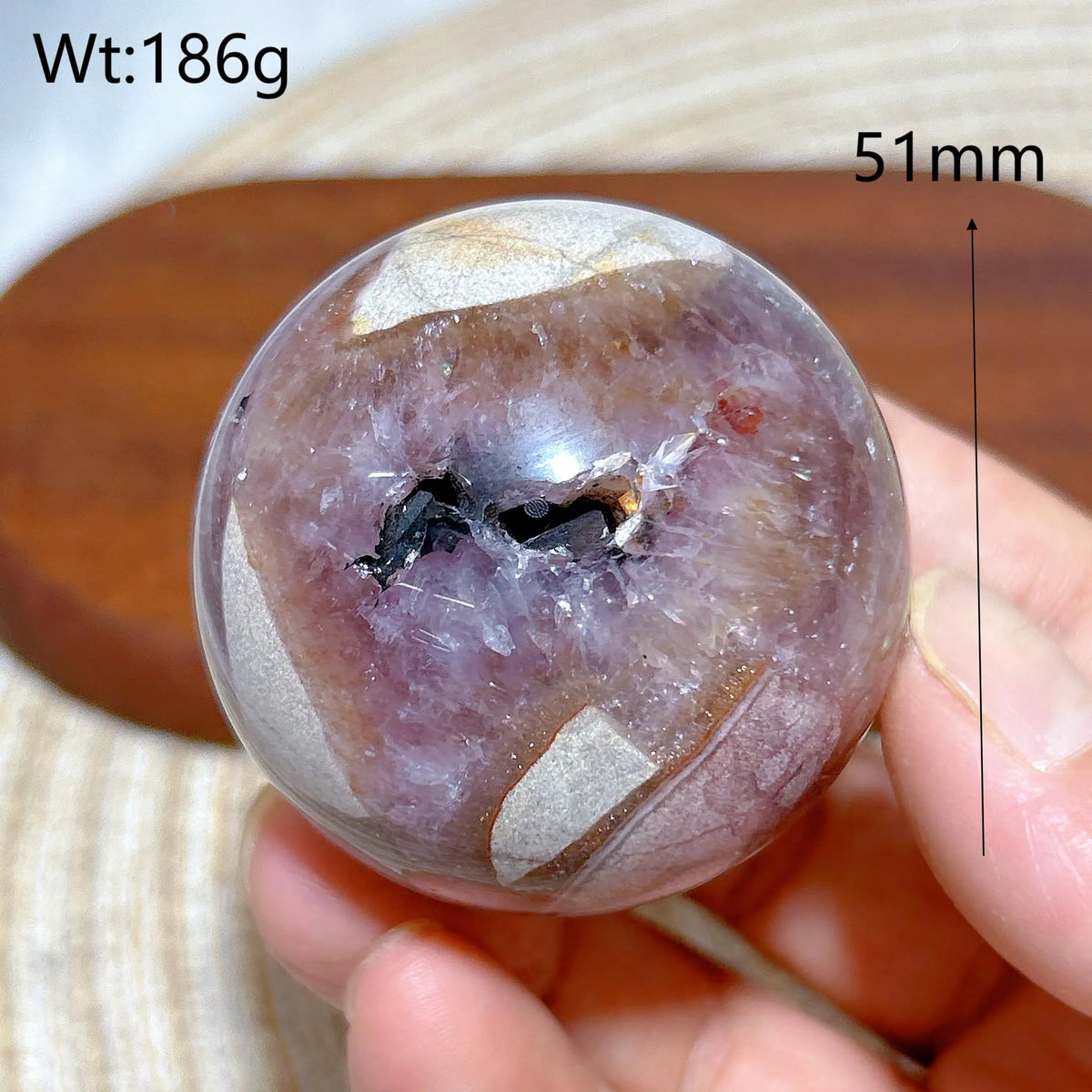 Natural Crystal Amethyst With Agate Sphere Polished Ball High Quality Healing Gemstones Home Decorations Room Decor Mineral Gift