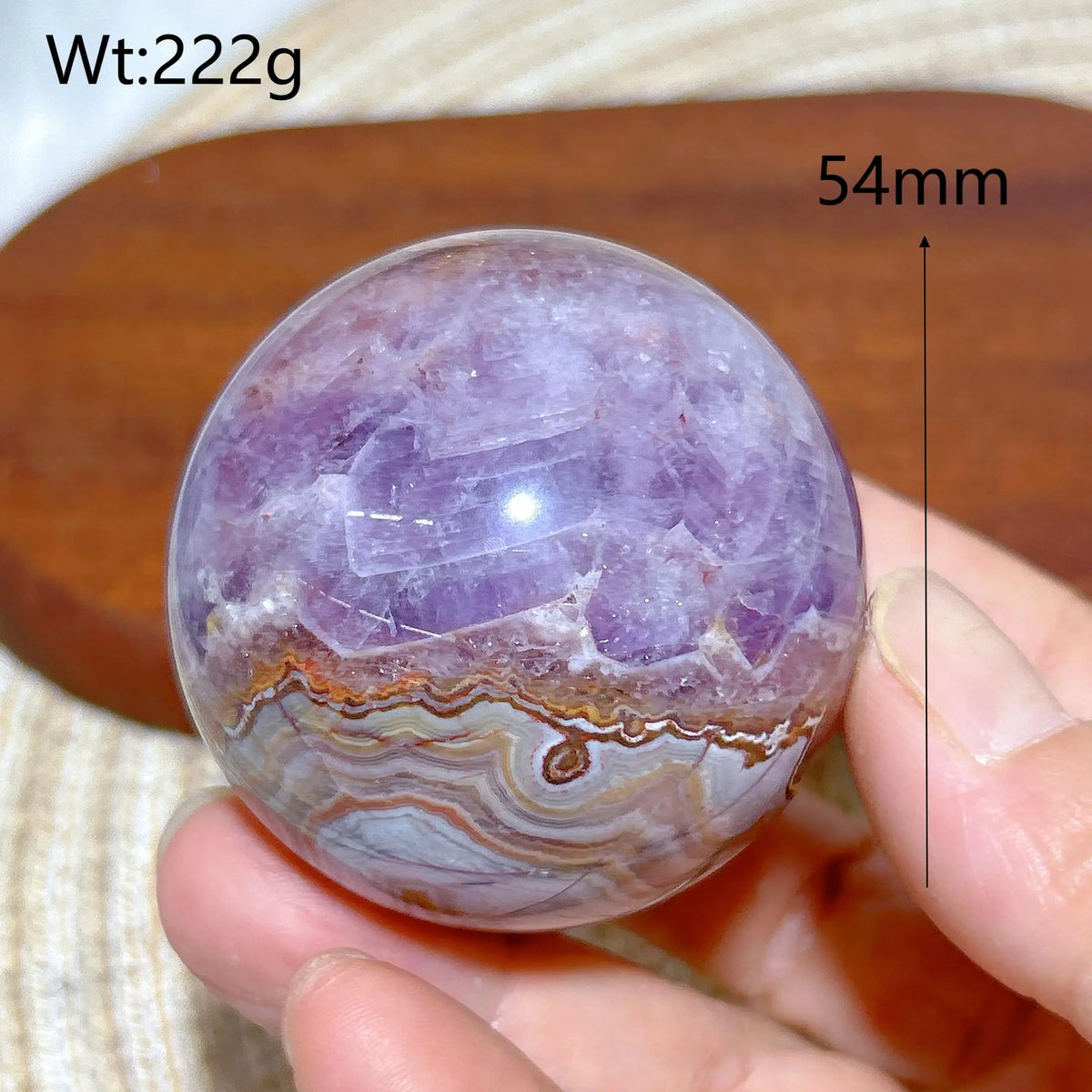 Natural Crystal Amethyst With Agate Sphere Polished Ball High Quality Healing Gemstones Home Decorations Room Decor Mineral Gift