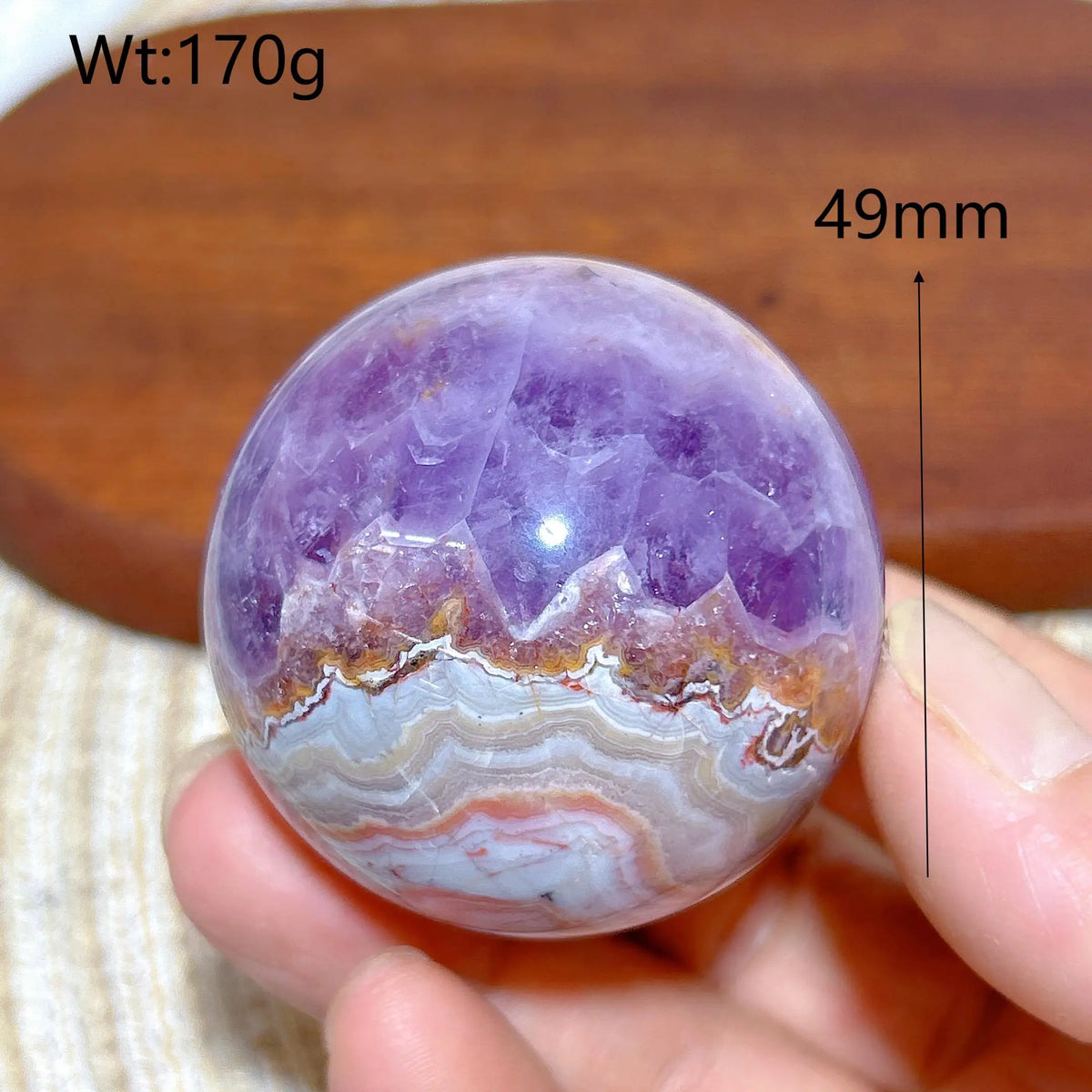Natural Crystal Amethyst With Agate Sphere Polished Ball High Quality Healing Gemstones Home Decorations Room Decor Mineral Gift