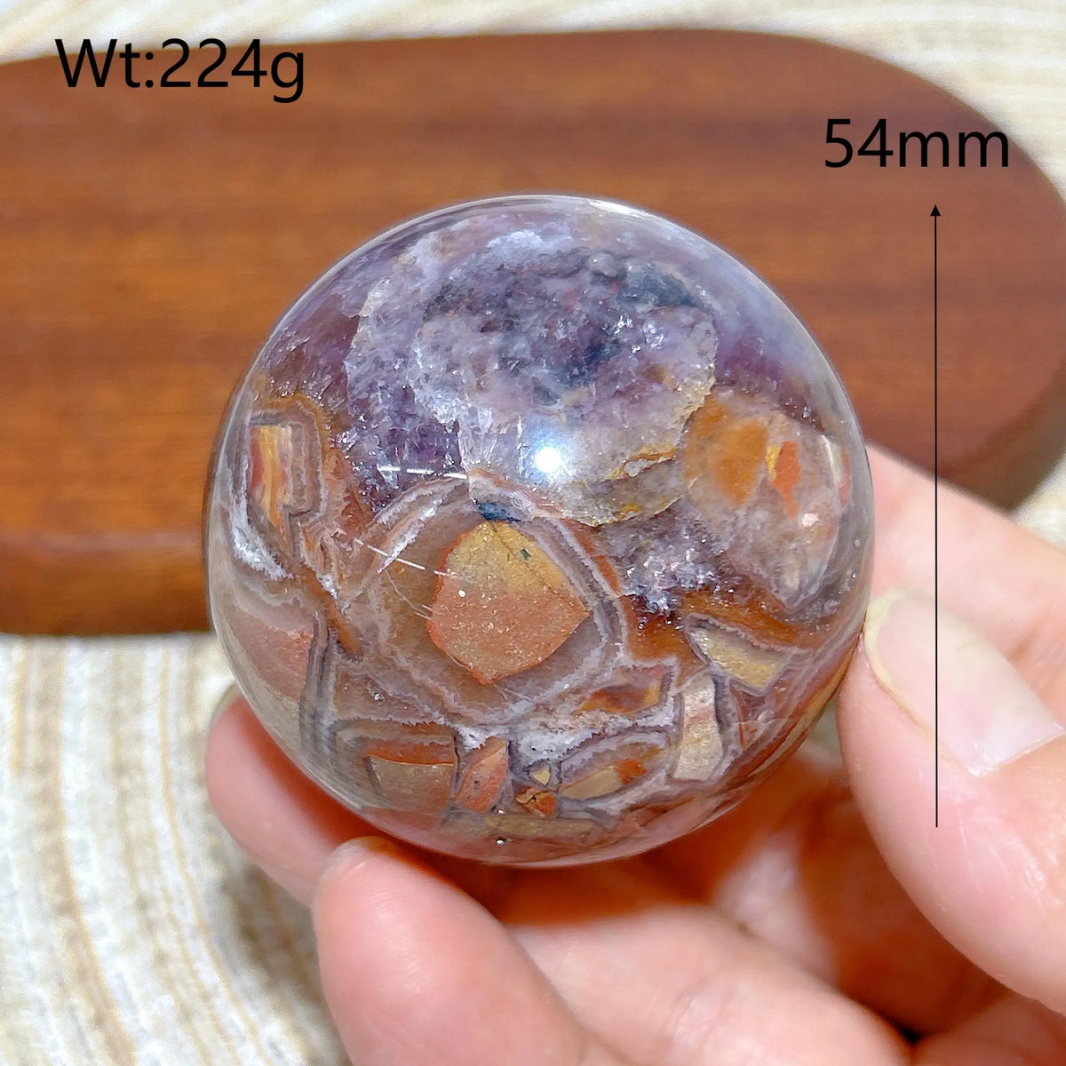 Natural Crystal Amethyst With Agate Sphere Polished Ball High Quality Healing Gemstones Home Decorations Room Decor Mineral Gift