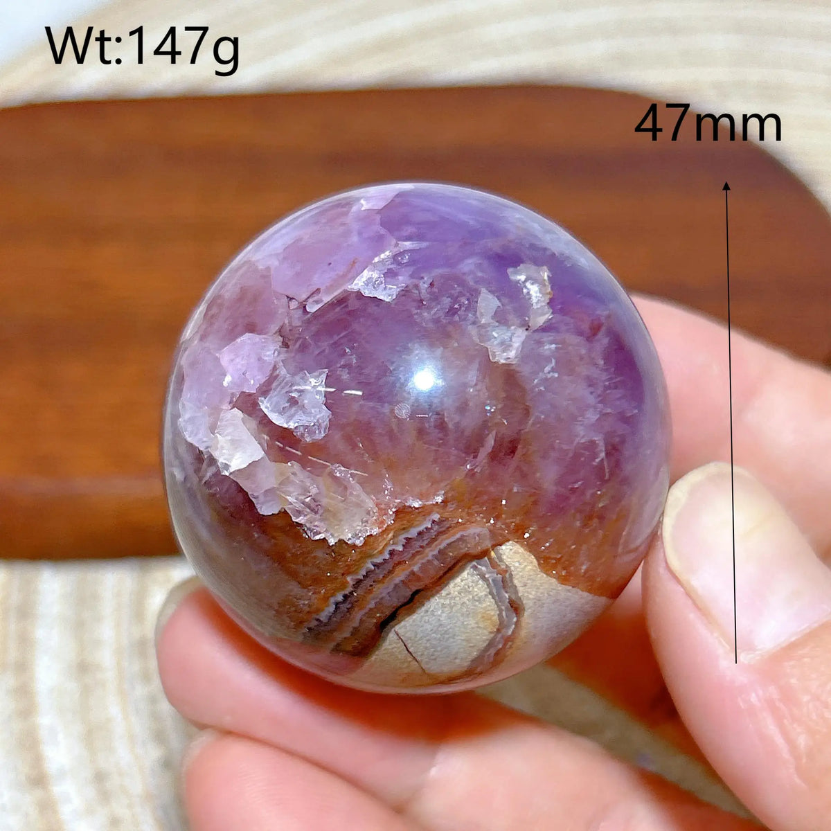 Natural Crystal Amethyst With Agate Sphere Polished Ball High Quality Healing Gemstones Home Decorations Room Decor Mineral Gift