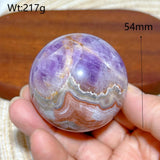 Natural Crystal Amethyst With Agate Sphere Polished Ball High Quality Healing Gemstones Home Decorations Room Decor Mineral Gift
