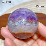 Natural Crystal Amethyst With Agate Sphere Polished Ball High Quality Healing Gemstones Home Decorations Room Decor Mineral Gift