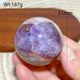 Natural Crystal Amethyst With Agate Sphere Polished Ball High Quality Healing Gemstones Home Decorations Room Decor Mineral Gift