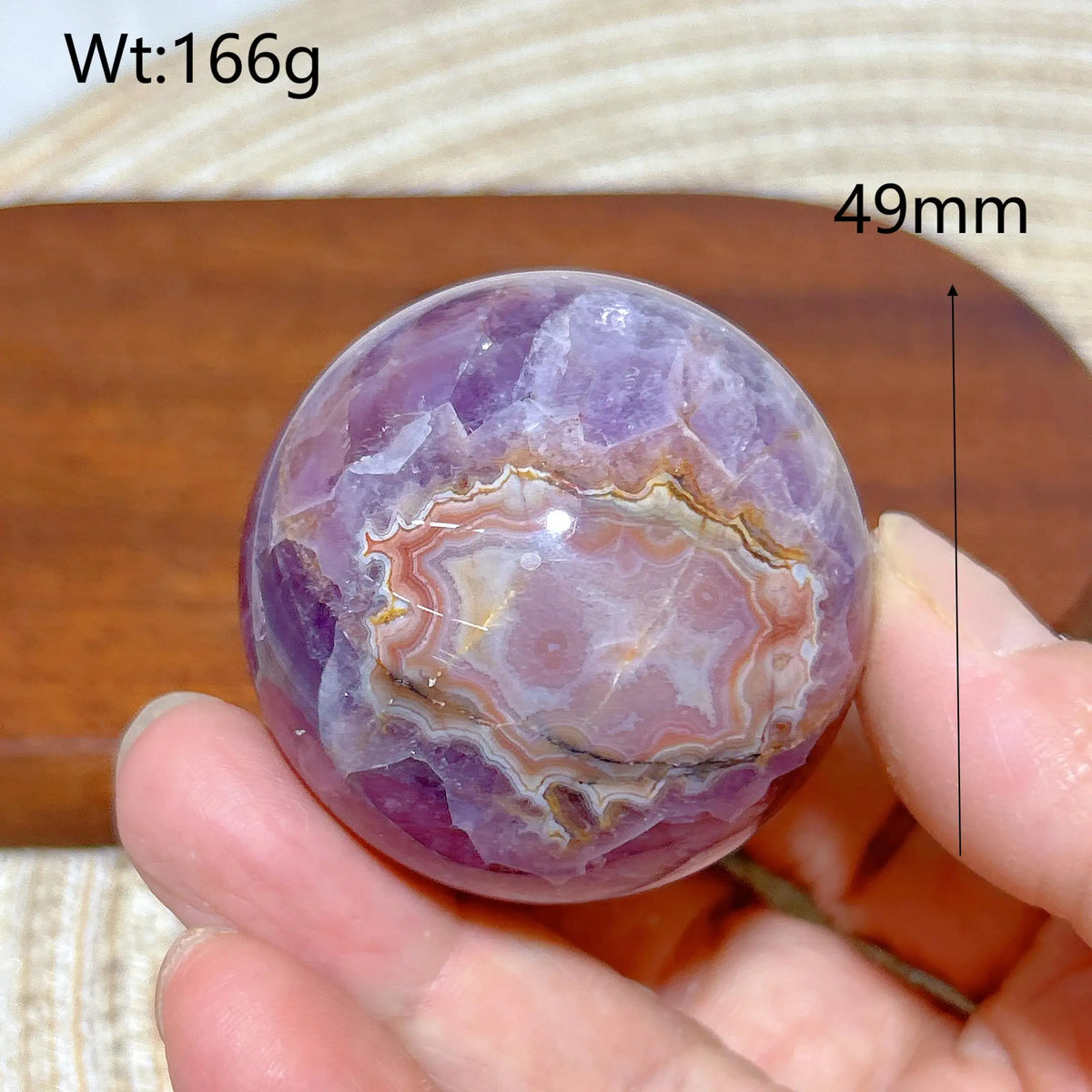 Natural Crystal Amethyst With Agate Sphere Polished Ball High Quality Healing Gemstones Home Decorations Room Decor Mineral Gift