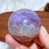 Natural Crystal Amethyst With Agate Sphere Polished Ball High Quality Healing Gemstones Home Decorations Room Decor Mineral Gift