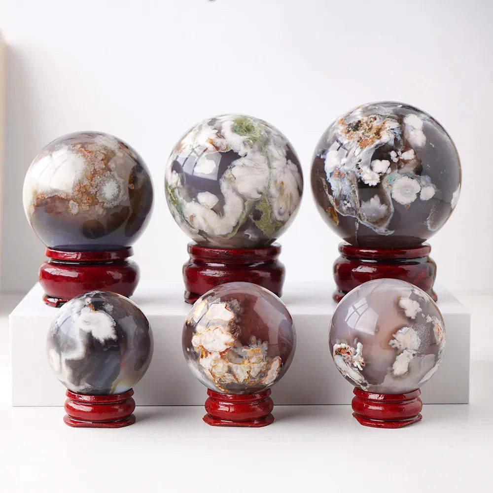 Natural Crystal Ball Rose Quartz Polished Reiki Healing Lazuli Amethyst Stone Sphere Desk Home Decor Crystal Ball Souvenirs VIP