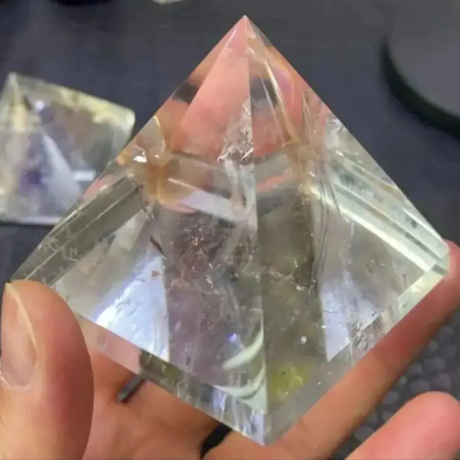 Natural Crystal Clear Quartz Pyramid Chakra Reiki Healing Stone Point Tower Meditation White Quartz Crystals Pyramid Fengshui