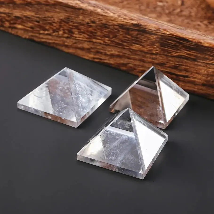 Natural Crystal Clear Quartz Pyramid Chakra Reiki Healing Stone Point Tower Meditation White Quartz Crystals Pyramid Fengshui