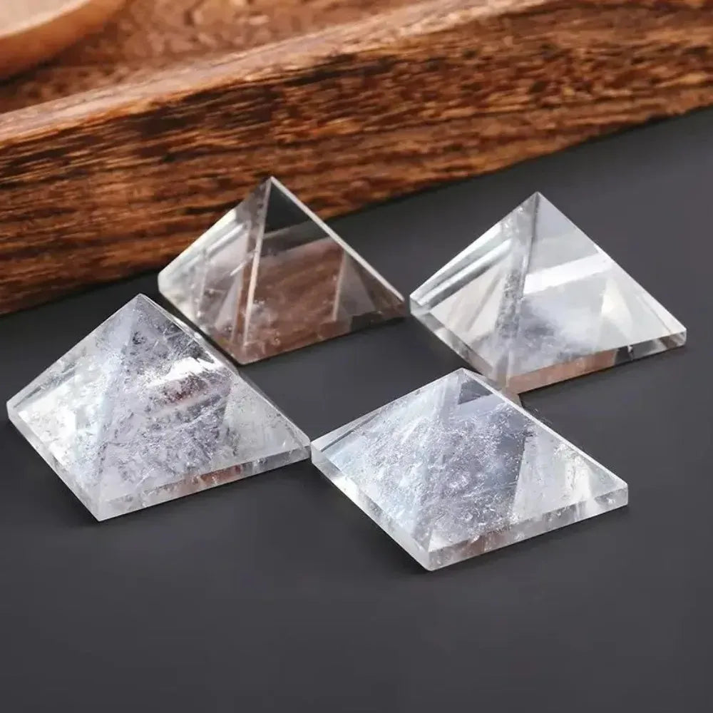 Natural Crystal Clear Quartz Pyramid Chakra Reiki Healing Stone Point Tower Meditation White Quartz Crystals Pyramid Fengshui