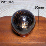 Natural Crystal Phlogopite Golden Flashy Mica Sphere Painting Gemstones Mineral Energy Reiki Home Decorations Gift