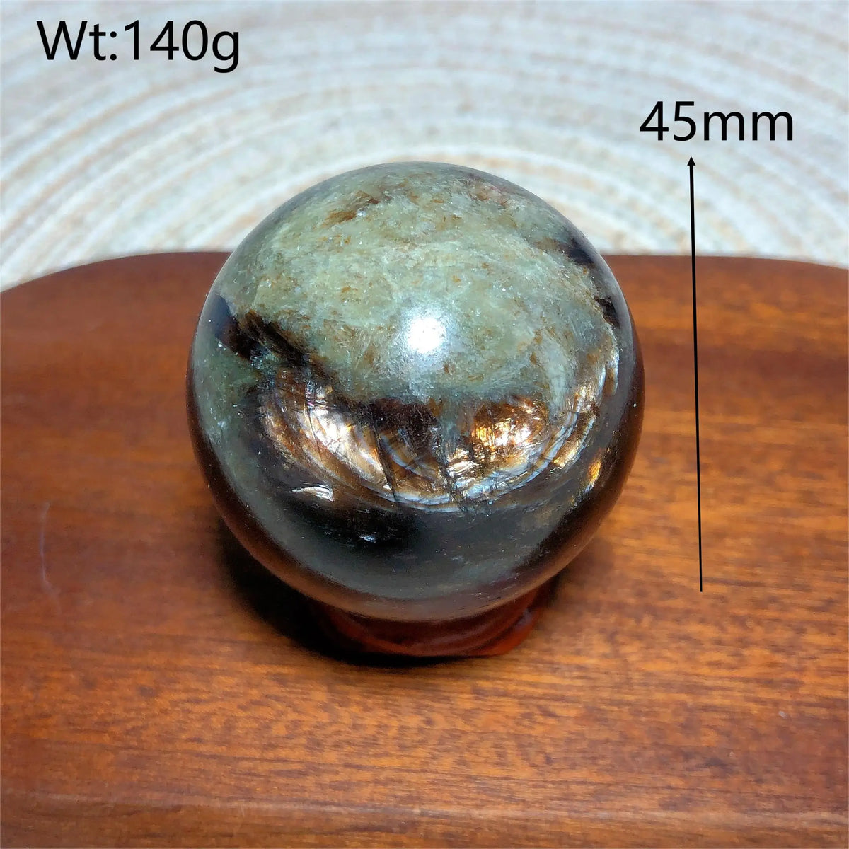 Natural Crystal Phlogopite Golden Flashy Mica Sphere Painting Gemstones Mineral Energy Reiki Home Decorations Gift