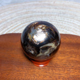 Natural Crystal Phlogopite Golden Flashy Mica Sphere Painting Gemstones Mineral Energy Reiki Home Decorations Gift