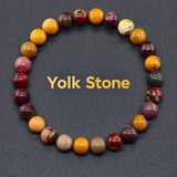 Natural Crystal Stone Bead Bracelet, Gemstone Stretch Jewelry for Women and Men 1