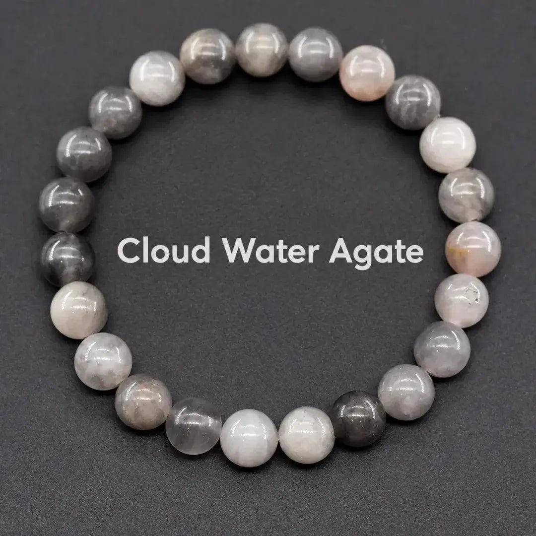 Natural Crystal Stone Bead Bracelet, Gemstone Stretch Jewelry for Women and Men 1