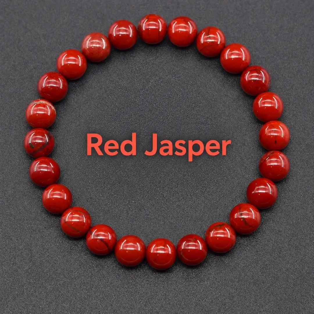 Natural Crystal Stone Bead Bracelet, Gemstone Stretch Jewelry for Women and Men 1