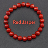 Natural Crystal Stone Bead Bracelet, Gemstone Stretch Jewelry for Women and Men 1