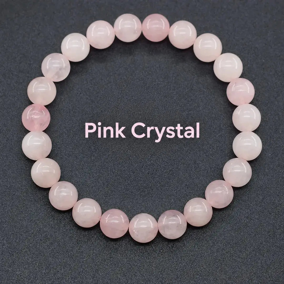 Natural Crystal Stone Bead Bracelet, Gemstone Stretch Jewelry for Women and Men 1