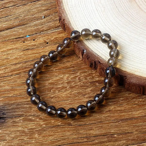 Natural Crystal Stone Bead Bracelet, Gemstone Stretch Jewelry for Women and Men