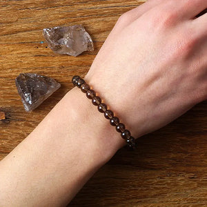 Natural Crystal Stone Bead Bracelet, Gemstone Stretch Jewelry for Women and Men