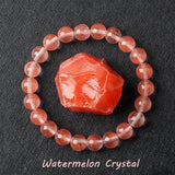 Natural Crystal Stone Bead Bracelet, Gemstone Stretch Jewelry for Women and Men