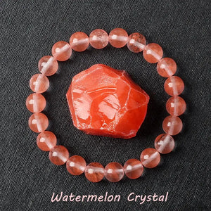 Natural Crystal Stone Bead Bracelet, Gemstone Stretch Jewelry for Women and Men