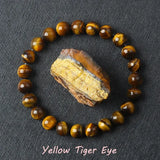 Natural Crystal Stone Bead Bracelet, Gemstone Stretch Jewelry for Women and Men