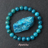 Natural Crystal Stone Bead Bracelet, Gemstone Stretch Jewelry for Women and Men