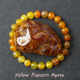 Natural Crystal Stone Bead Bracelet, Gemstone Stretch Jewelry for Women and Men