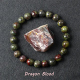 Natural Crystal Stone Bead Bracelet, Gemstone Stretch Jewelry for Women and Men
