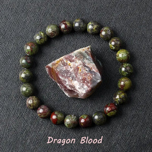 Natural Crystal Stone Bead Bracelet, Gemstone Stretch Jewelry for Women and Men
