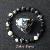 Natural Crystal Stone Bead Bracelet, Gemstone Stretch Jewelry for Women and Men