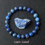 Natural Crystal Stone Bead Bracelet, Gemstone Stretch Jewelry for Women and Men
