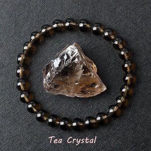 Natural Crystal Stone Bead Bracelet, Gemstone Stretch Jewelry for Women and Men