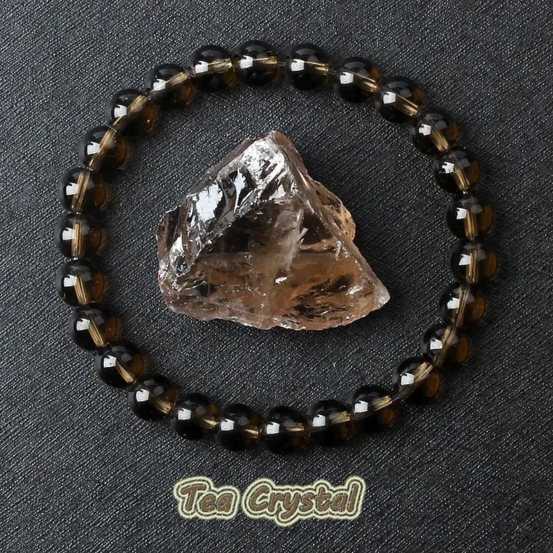 Natural Crystal Stone Bead Bracelet, Gemstone Stretch Jewelry for Women and Men