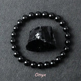 Natural Crystal Stone Bead Bracelet, Gemstone Stretch Jewelry for Women and Men