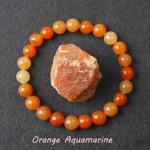 Natural Crystal Stone Bead Bracelet, Gemstone Stretch Jewelry for Women and Men