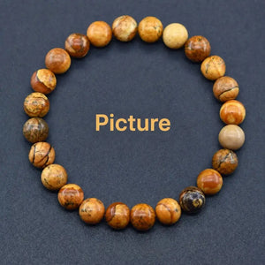 Natural Crystal Stone Bead Bracelet, Gemstone Stretch Jewelry for Women and Men