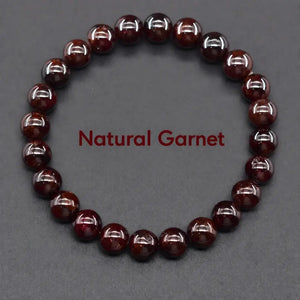 Natural Crystal Stone Bead Bracelet, Gemstone Stretch Jewelry for Women and Men