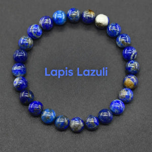 Natural Crystal Stone Bead Bracelet, Gemstone Stretch Jewelry for Women and Men
