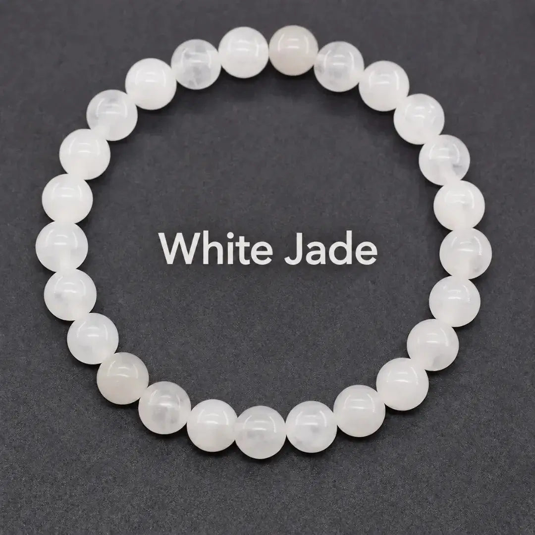 Natural Crystal Stone Bead Bracelet, Gemstone Stretch Jewelry for Women and Men 2