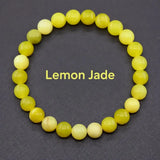 Natural Crystal Stone Bead Bracelet, Gemstone Stretch Jewelry for Women and Men 2