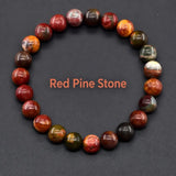 Natural Crystal Stone Bead Bracelet, Gemstone Stretch Jewelry for Women and Men 2