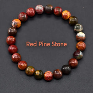 Natural Crystal Stone Bead Bracelet, Gemstone Stretch Jewelry for Women and Men