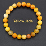 Natural Crystal Stone Bead Bracelet, Gemstone Stretch Jewelry for Women and Men 2