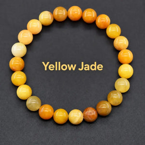 Natural Crystal Stone Bead Bracelet, Gemstone Stretch Jewelry for Women and Men