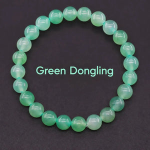 Natural Crystal Stone Bead Bracelet, Gemstone Stretch Jewelry for Women and Men