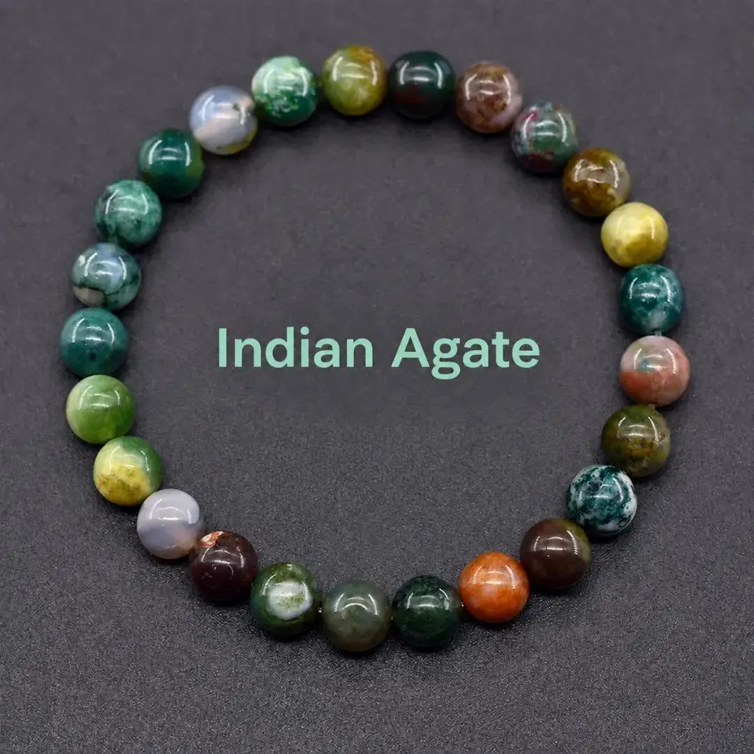 Natural Crystal Stone Bead Bracelet, Gemstone Stretch Jewelry for Women and Men 2