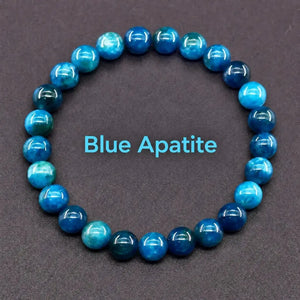 Natural Crystal Stone Bead Bracelet, Gemstone Stretch Jewelry for Women and Men